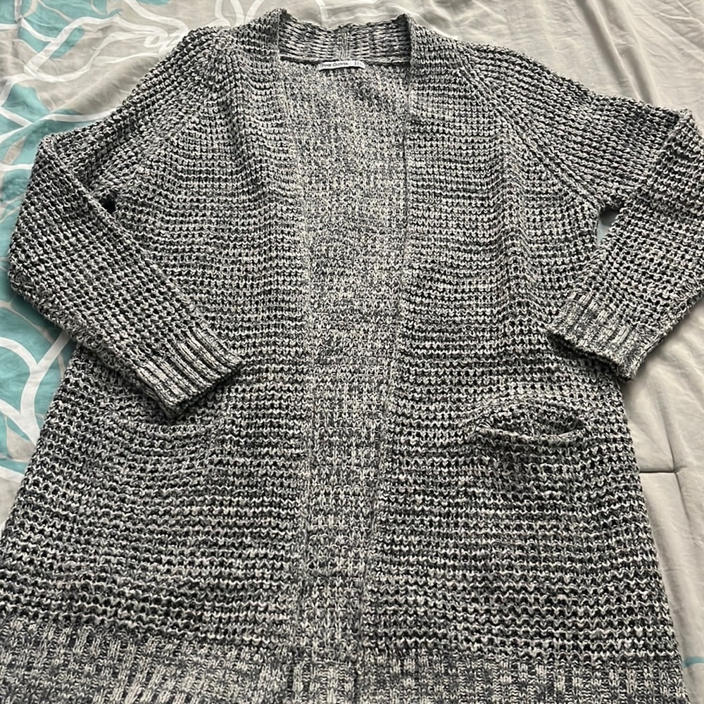 Thigh length cardigan